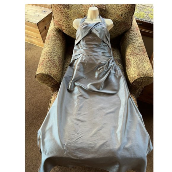 Silver / Gray Iridescent Dress /Gown by Impression Bridal (Street Size 12) - Picture 1 of 13